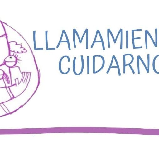 Descripción de imagen: Ilustración de la campaña #LlamamientoACuidarnos. Se ve el dibujo de una persona con barbijo abrazando a otras personas dibujadas más pequeñas. Y la frase "Llamamiento a cuidarnos"