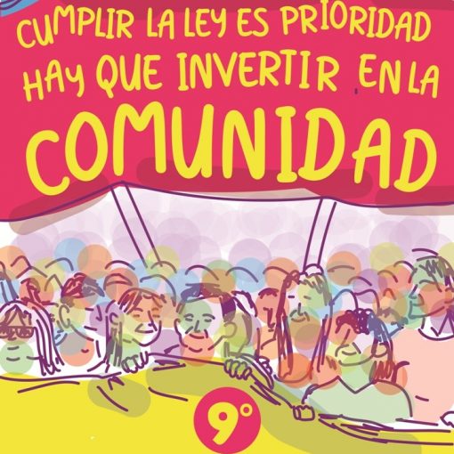 Afiche de la 9na Marcha por el Derecho a la Salud Mental. "Cumplir la Ley es prioridad, hay que invertir en la comunidad"