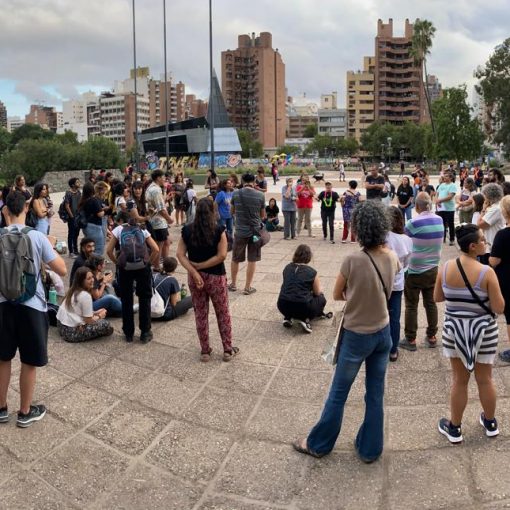Imagen de la intervención en la Plaza de la Intendencia de Córdoba